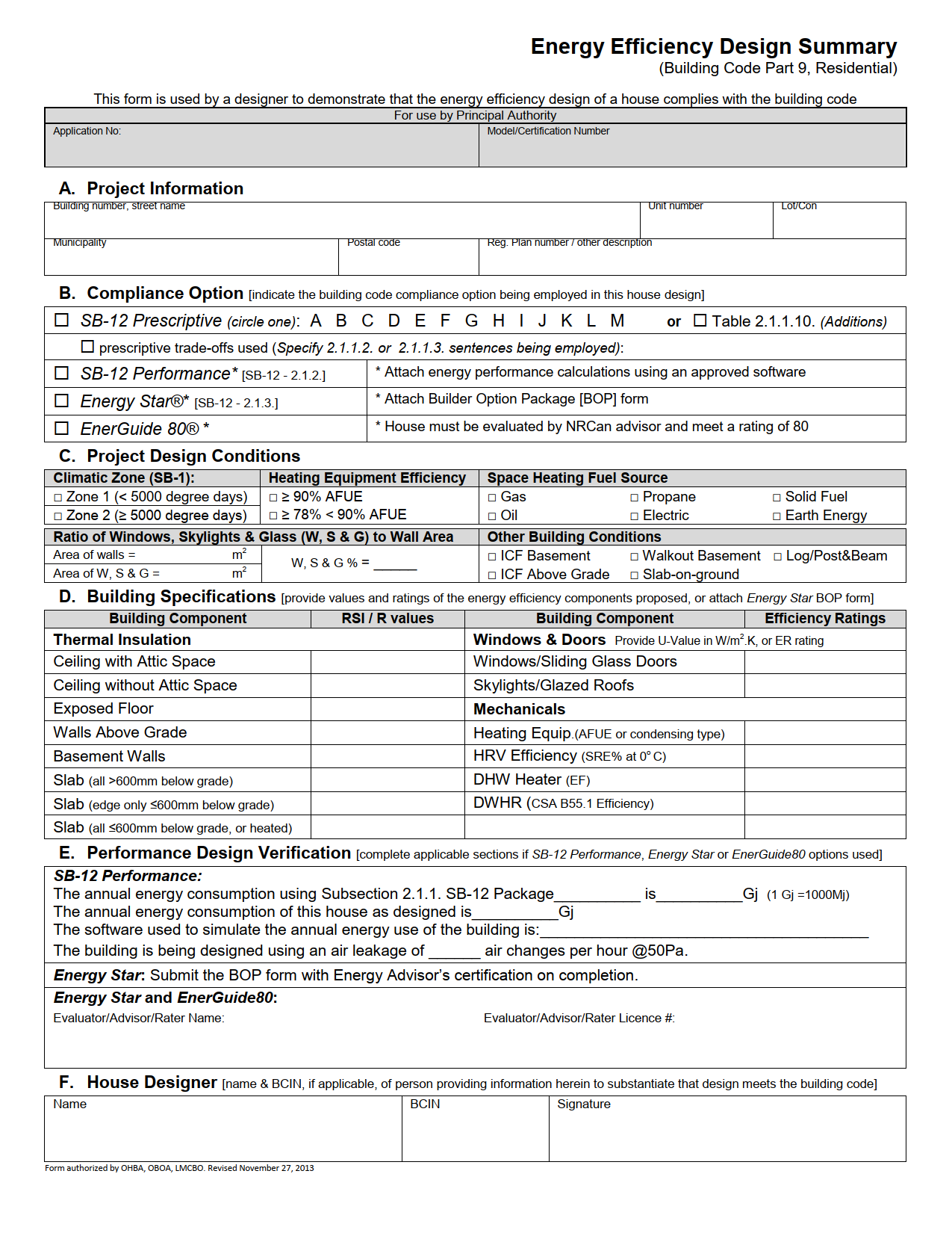 HVAC permit drawings and mechanical floor plan layout for Ontario residential building permit